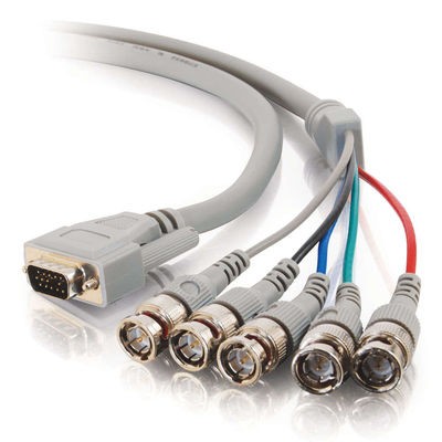 6ft Premium VGA Male to RGBHV (5-BNC) Male Video Cable