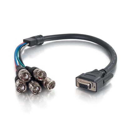 1.5ft Premium VGA Female to RGBHV (5-BNC) Male Video Cable