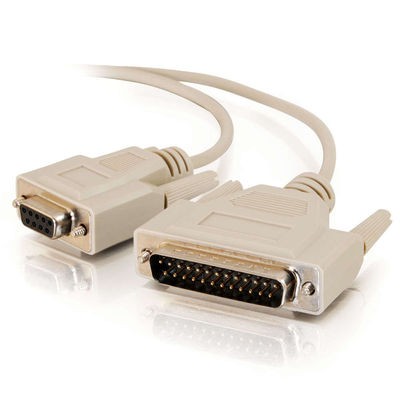 1ft DB9 Female to DB25 Male Serial Adapter Cable