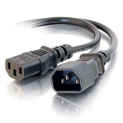 1ft 16 AWG 250 Volt Computer Power Extension Cord (IEC320C14 to IEC320C13)