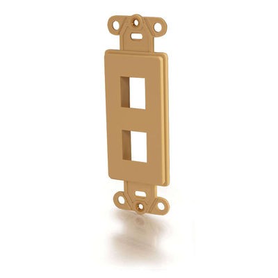 Decorative 2-Port Multimedia Keystone Insert - Ivory
