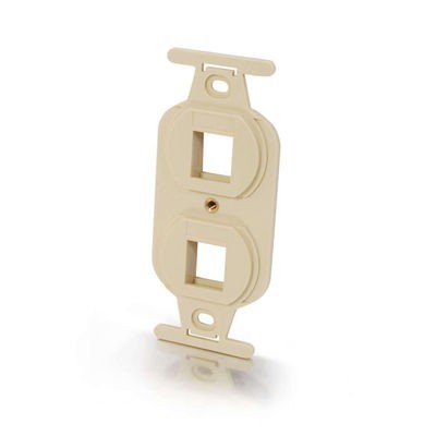 Duplex 2-Port NEMA 106 Multimedia Insert - Ivory