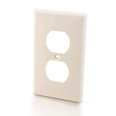 Single Gang NEMA 106 Electrical Wall Plate - White