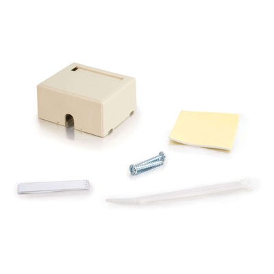 2-Port Keystone Jack Surface Mount Box - Ivory