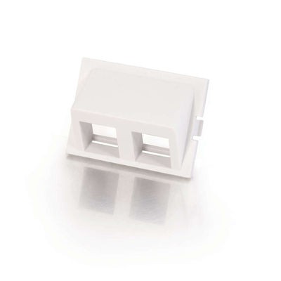 2-Port 1.5in Angled Blank Module - White