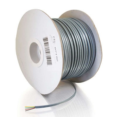 500ft 28 AWG 4-Conductor Silver Satin Modular Cable Reel
