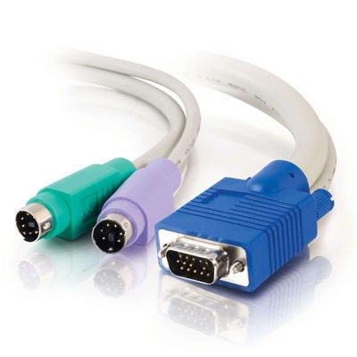 8ft 3-in-1 HD15 VGA MM + PS/2 MM KVM Cable
