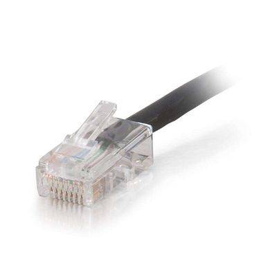 1ft Cat5e 350 MHz Assembled Plenum Patch Cable - Black