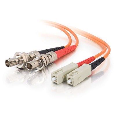 1ft Multimode ST Female to SC Male Fiber Adapter Cable