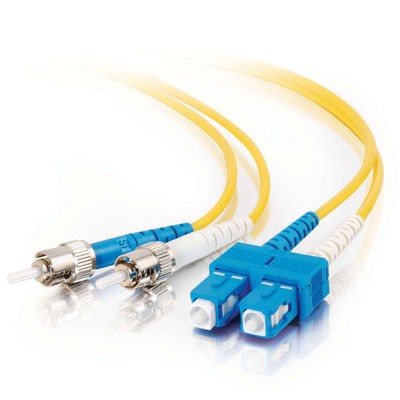 15m SC/ST LSZH Duplex 9/125 Single Mode Fiber Patch Cable - Orange