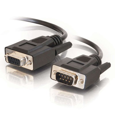 10ft DB9 M/F Extension Cable - Black