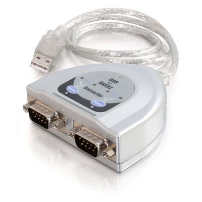 2ft USB to 2-Port DB9 Serial Adapter Cable