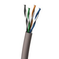1000ft Cat5E UTP 350 MHz Solid PVC CMR-Rated Cable - Gray