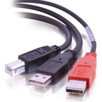 6ft USB 2.0 One B Male to Two A Male Y-Cable