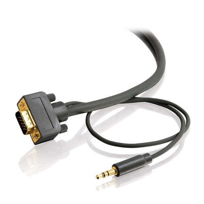 35ft Flexima&trade; HD15 UXGA + 3.5mm Stereo Audio M/M Monitor Cable