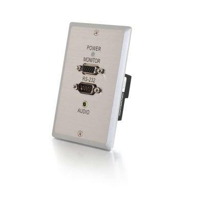 TruLink VGA+3.5mm Audio+RS232 over Cat5 Wall Plate Receiver- 500ft