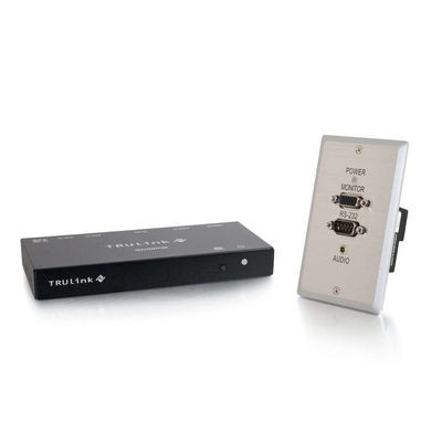 TruLink VGA+3.5mm+RS232 over Cat5 Box Transmitter/Wall Plate Receiver Kit- 500ft