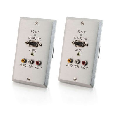 TruLink VGA+3.5mm+Composite over Cat5 Wall Plate Transmitter/Wall Plate Receiver Kit