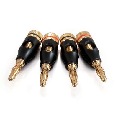 8 AWG Screw-On Banana Plug Speaker Connector - 4pk