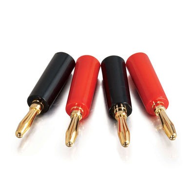 12 AWG Screw-On Banana Plug Speaker Connector - 4pk
