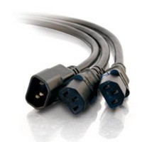 6ft 16 AWG 1-to-2 Power Cord Splitter (1 IEC320C14 to 2 IEC320C13)