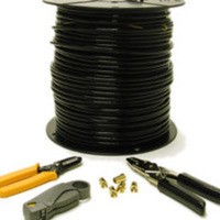 500ft RG6 Dual Shield Coaxial Cable Installation Kit