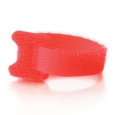 6in Hook-and-Loop Cable Management Straps - Red - 12pk