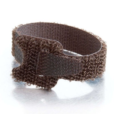 6in Hook-and-Loop Cable Management Straps - Brown - 12pk