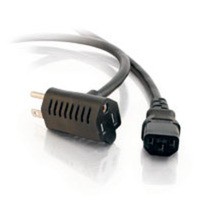 6ft 16 AWG Universal Power Cord with Extra Outlet