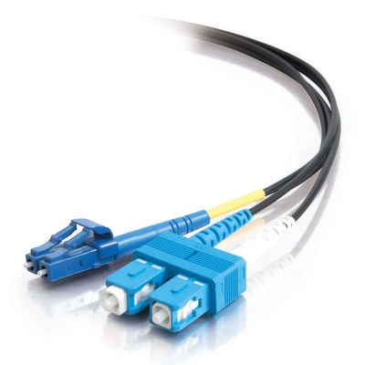 3m LC/SC Duplex 9/125 Single Mode Fiber Patch Cable - Black