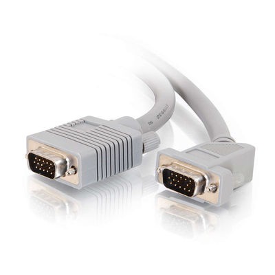 50ft Premium Shielded HD15 SXGA M/M Monitor Cable with 45&deg; Angled Male Connector