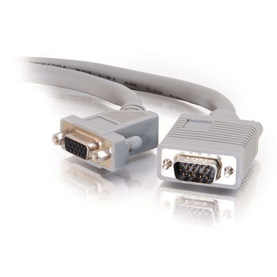 15ft Premium Shielded HD15 SXGA M/F Monitor Extension Cable with 45&deg; Angled Female Connector