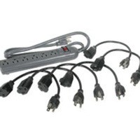 2706x 6-Outlet Surge Suppressor with (6) 1ft Outlet Saver Power Extension Cords