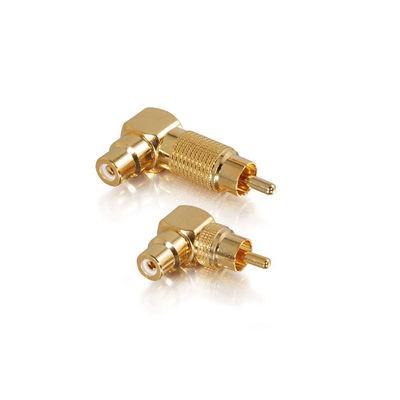 Right Angle RCA M/F Adapters - 2pk