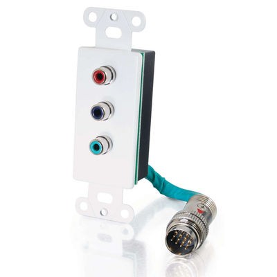 RapidRun Component Video Wall Plate - White