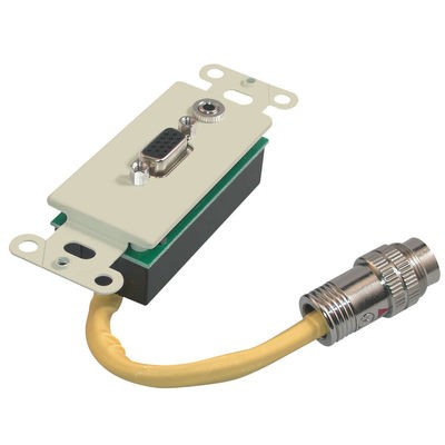 RapidRun VGA (HD15) + 3.5mm Stereo Audio Wall Plate - Ivory
