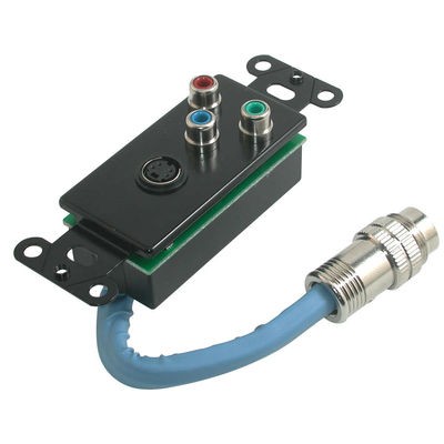 RapidRun Component Video + S-Video Wall Plate - Black