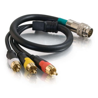 1.5ft RapidRun Composite Video + Stereo Audio Flying Lead