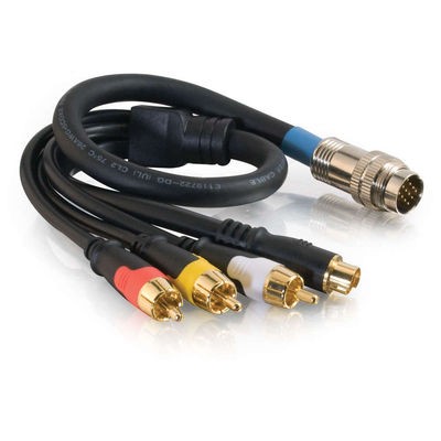 1.5ft RapidRun S-Video + Composite Video + Stereo Audio Flying Lead