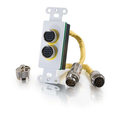 RapidRun Dual Din 15 + 15 Wall Plate - White