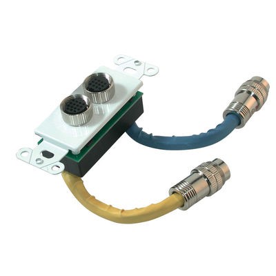 RapidRun Dual Din 15 + 12 Wall Plate - White
