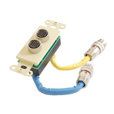 RapidRun Dual Din 15 + 12 Wall Plate - Ivory