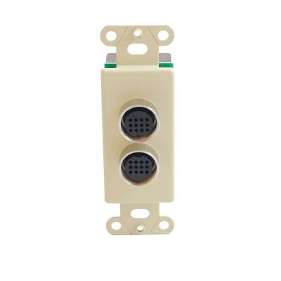 RapidRun Dual Din 12 + 12 Wall Plate - Ivory