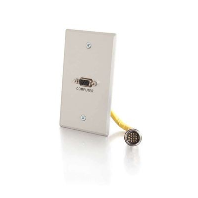 RapidRun Single Gang Integrated VGA (HD15) - Brushed Aluminum