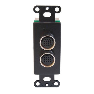 RapidRun Dual Din 15 + 12 Wall Plate - Black