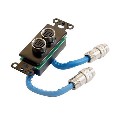 RapidRun Dual Din 12 + 12 Wall Plate - Black