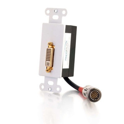 RapidRun Digital DVI-I&trade; Passive Wall Plate - White