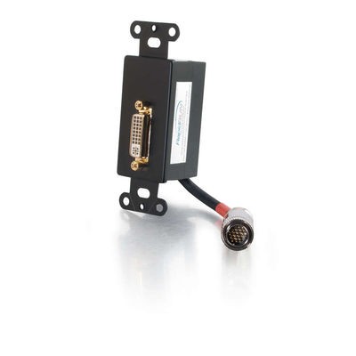 RapidRun Digital DVI-I&trade; Passive Wall Plate - Black