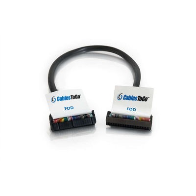 24in Molded Round 1-Device Floppy Cable - Black