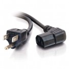 10ft 18 AWG Universal Right Angle Power Cord (NEMA 5-15P to IEC320C13R)
